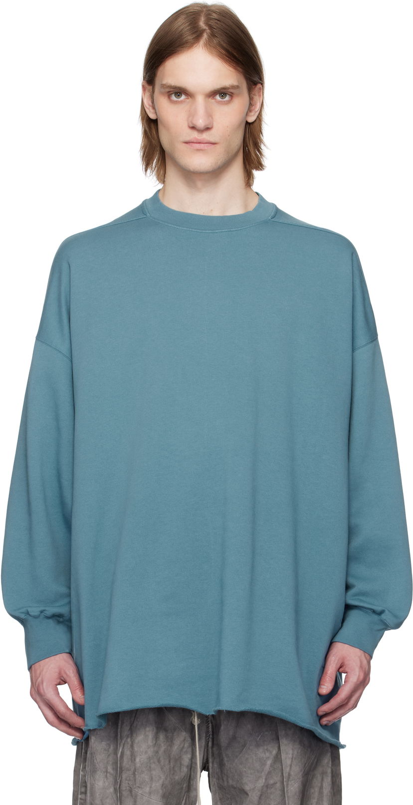 Cветр Rick Owens Rick Owens DRKSHDW Hollywood Tommy Long Sleeve Sweatshirt Синій | DU01E3292 FP