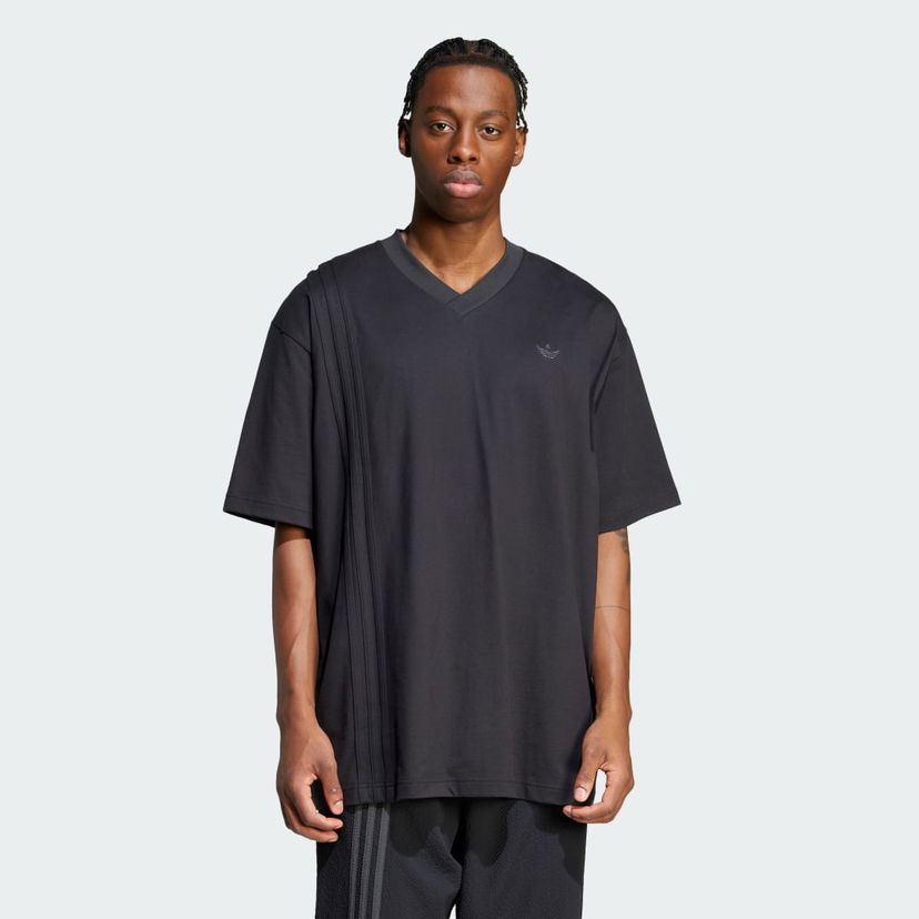 Футболка adidas Performance Black V-Neck T-Shirt чорний | JD2301