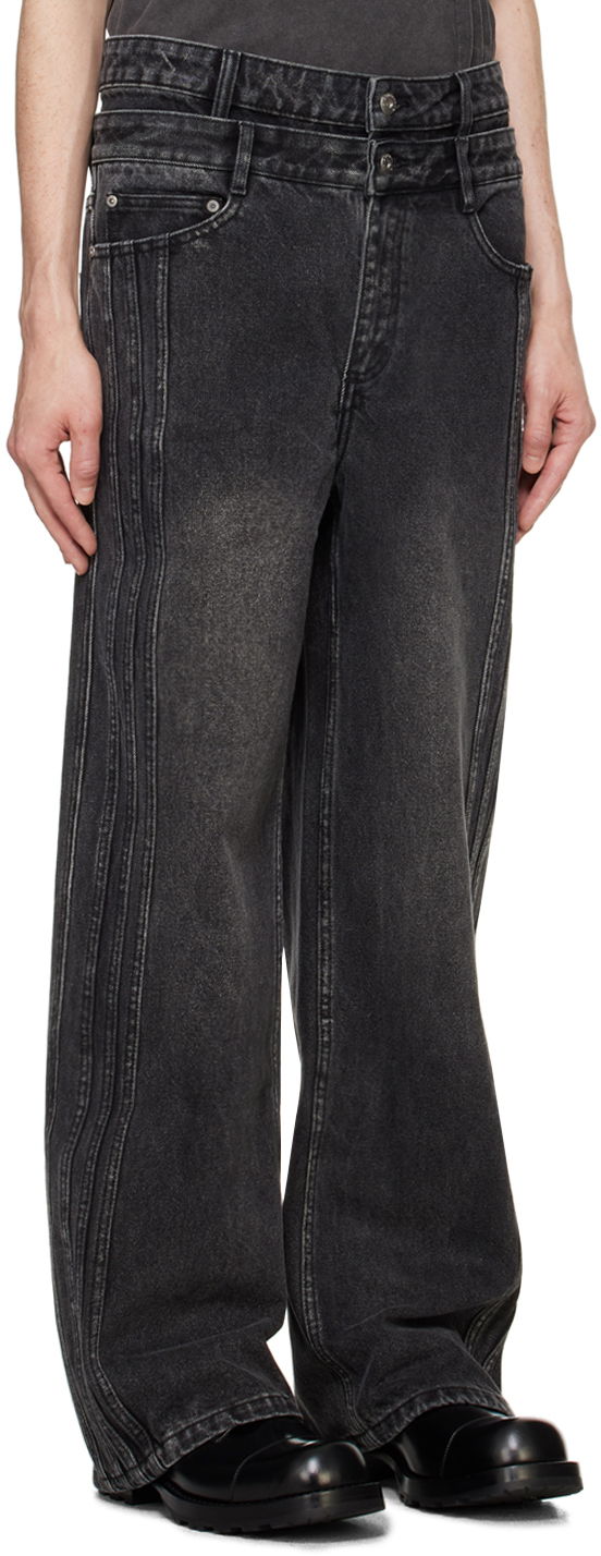 Джинси Feng Chen Wang Feng Chen Wang Double Waist Seaming Jeans чорний | FUF18TR10B, 1