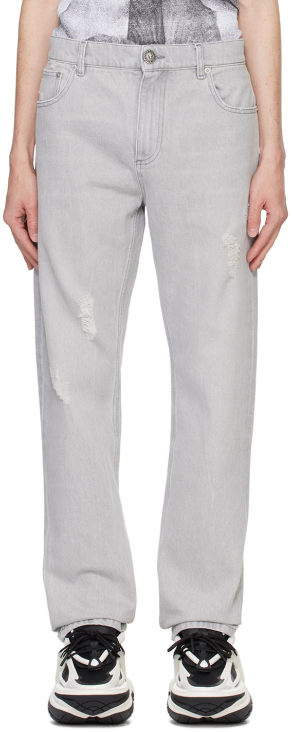 Джинси Balmain Regular Jeans Сірий | DH0MI043DF12