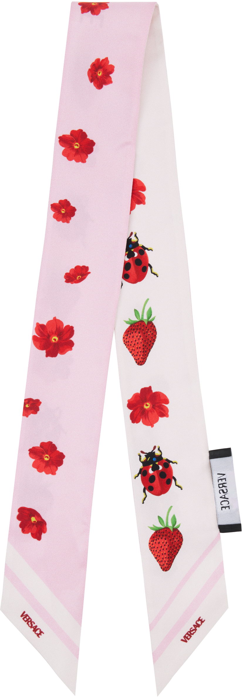 Шарф Versace Versace Strawberry Garden Silk Tie Рожевий | IBA0005_1A13787_5W690