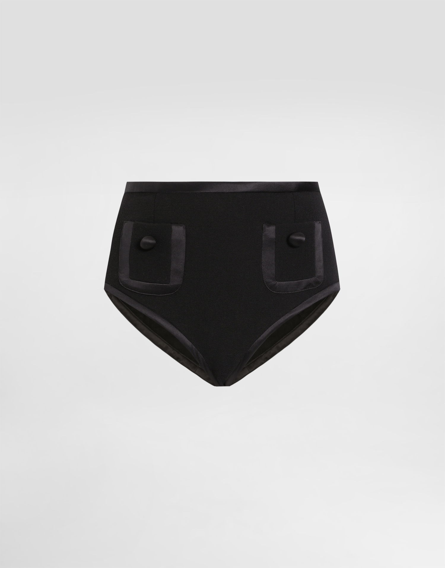 Трусики Dolce & Gabbana Dolce & Gabbana High-Waisted Wool Panties чорний | FTC99TFU2TZN0000, 0