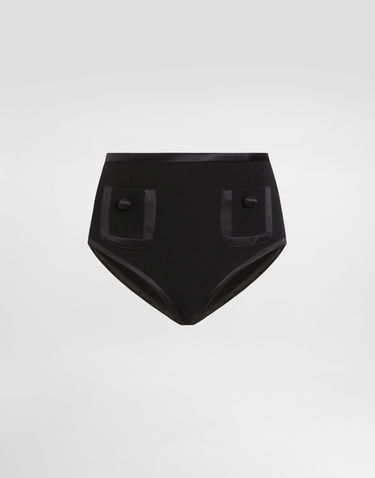 Трусики Dolce & Gabbana Dolce & Gabbana High-Waisted Wool Panties чорний | FTC99TFU2TZN0000, 0