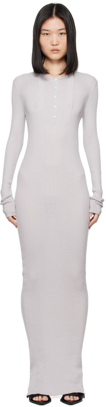 плаття Ann Demeulemeester Ann Demeulemeester Enza Maxi Dress Сірий | 2401-W-KN27-KN035-070
