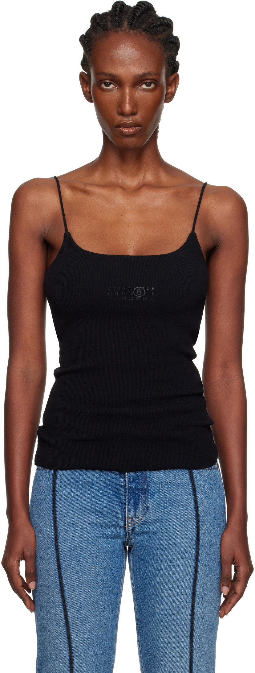 Безрукавка Maison Margiela MM6 Maison Margiela Lycra Jersey Tank Top чорний | S52NL0073 M20122