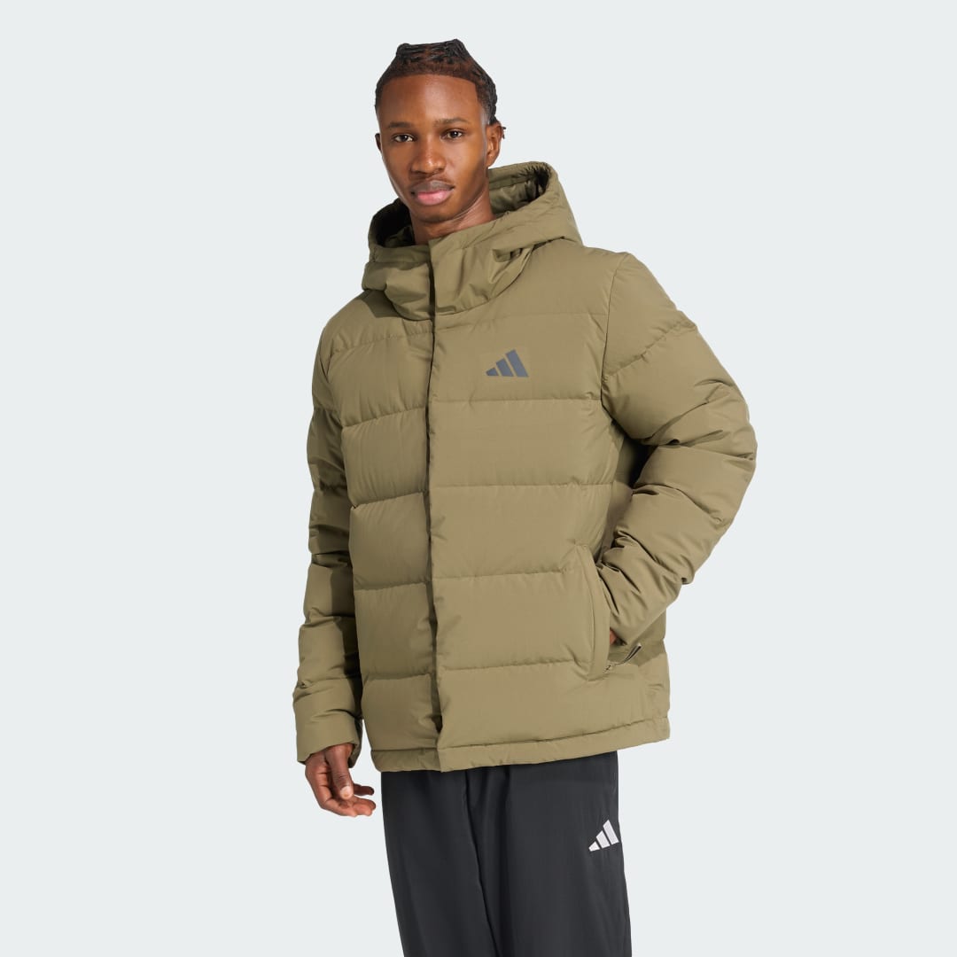 Куртка adidas Performance Helionic CLIMAWARM Hooded Down Jacket Зелений | JX0580, 0