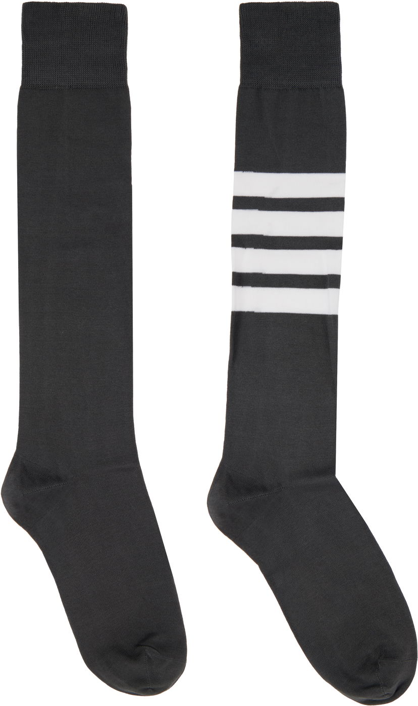 Шкарпетки Thom Browne 4-Bar Over The Calf Socks Сірий | FAS026B-01690