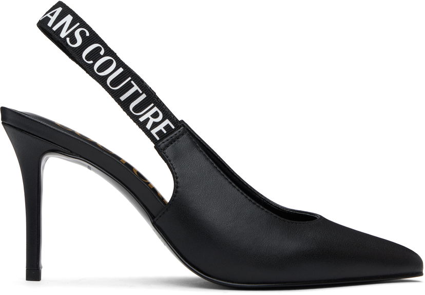 Кросівки та взуття Versace Jeans Couture Logo Scarlett Slingback Heels чорний | E78VA3S52_EZPS62