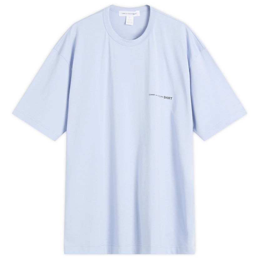 Футболка Comme des Garçons CDG SHIRT Logo T-Shirt, Size Small Синій | FO-T023-051-1