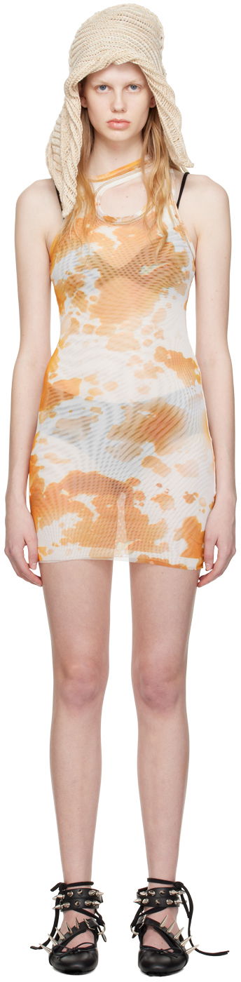плаття Ottolinger Ottolinger Cutout Tie-Dye Mini Dress Помаранчевий | 100815