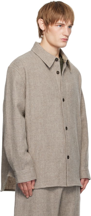 Сорочка Studio Nicholson Studio Nicholson Deck Wool Shirt бежевий | DECK SNM - 1296, 1