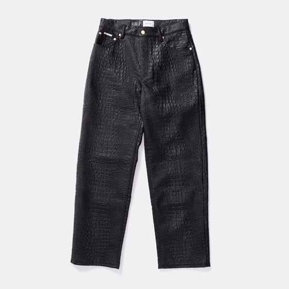 Джинси Eytys Eytys Benz Croc-Embossed Leather Pants чорний | A039037