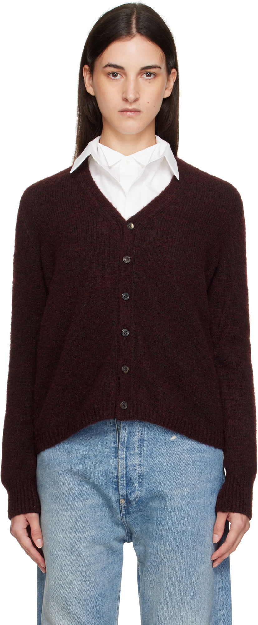 Cветр Maison Margiela Maison Margiela Wool Cardigan Бордовий | S51HP0023 M13154