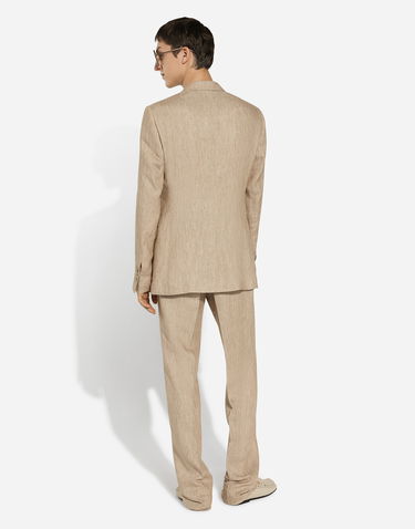 Штани Dolce & Gabbana Classic Linen Pants бежевий | GP0D6TFU4L0S8230, 2
