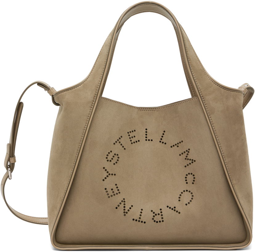 сумка-тоут Stella McCartney Stella McCartney Faux-Suede Logo & Piping Crossbody Tote бежевий | 513860WP0590