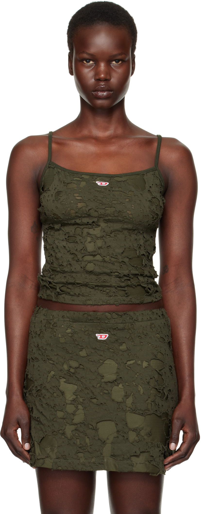 Спідниця Diesel Distressed Tank Top Зелений | A14073 0JHAN