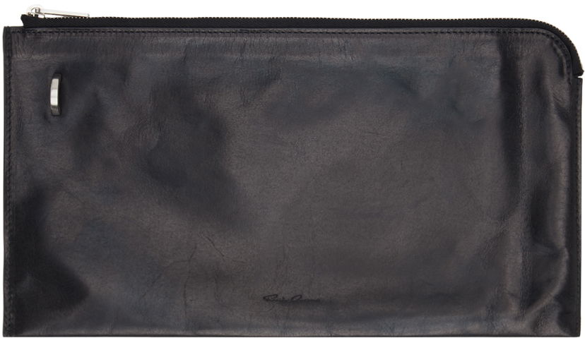 Гаманець Rick Owens Leather Envelope Wallet чорний | RA01D0417 LSU