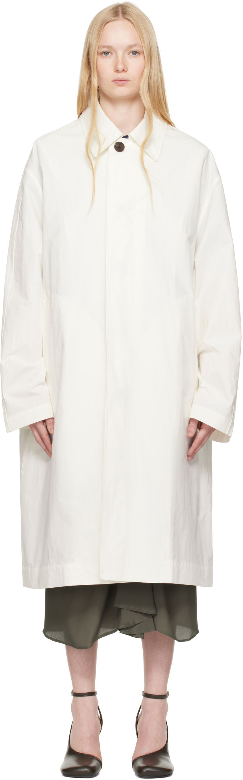 Пальто Studio Nicholson Studio Nicholson Nevis Coat білий | NEVIS SN - 754