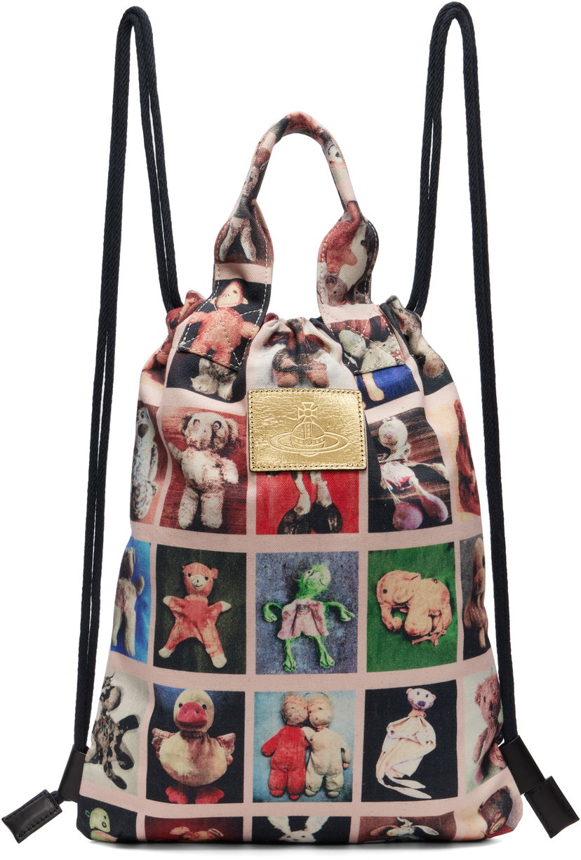 Рюкзак Vivienne Westwood Vivienne Westwood Teddies Pippa Canvas Drawstring Backpack Рожевий | 4A020005U-W016R-