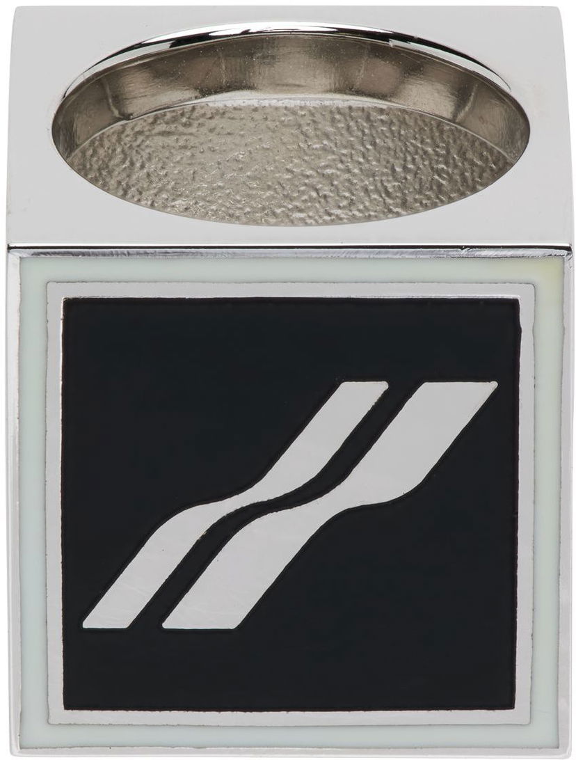 Кільце We11done Square Logo Dice Ring Металік | WD-AJ1-22-703-U-BW