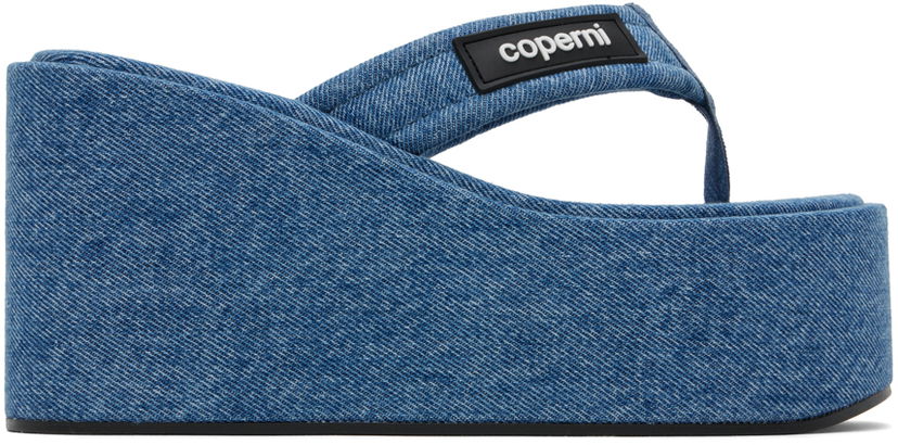 Аксесуари Coperni Coperni Denim Wedge Sandals Синій | COPSH09202