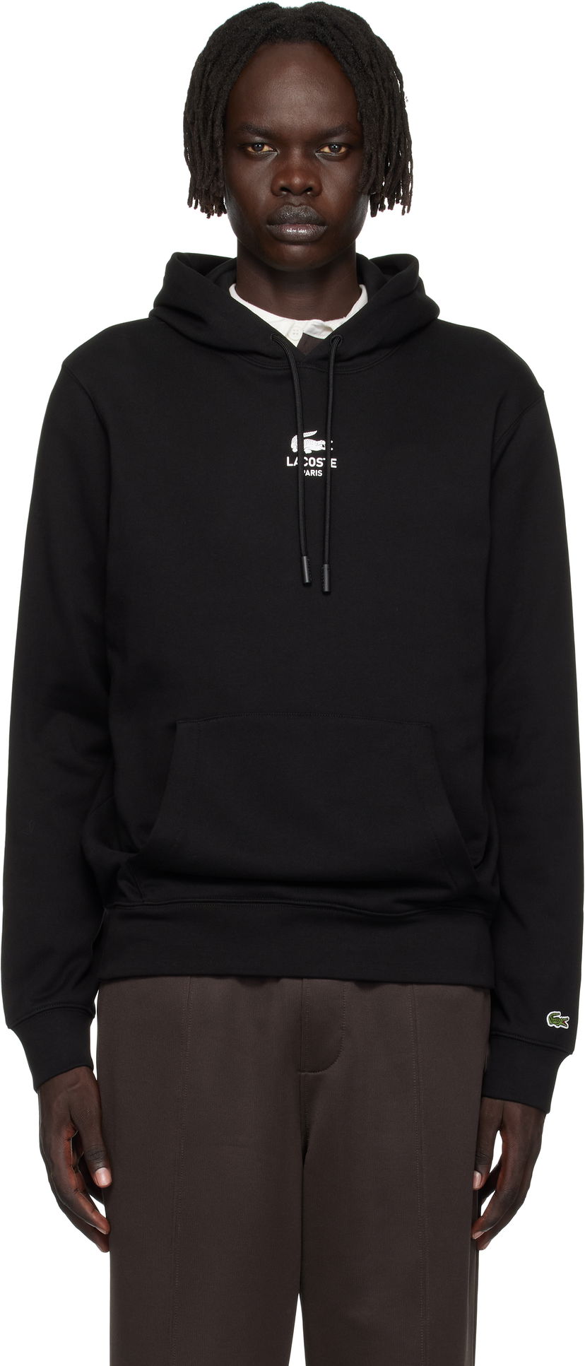 Світшоти Lacoste Print Hoodie чорний | SH2740_031