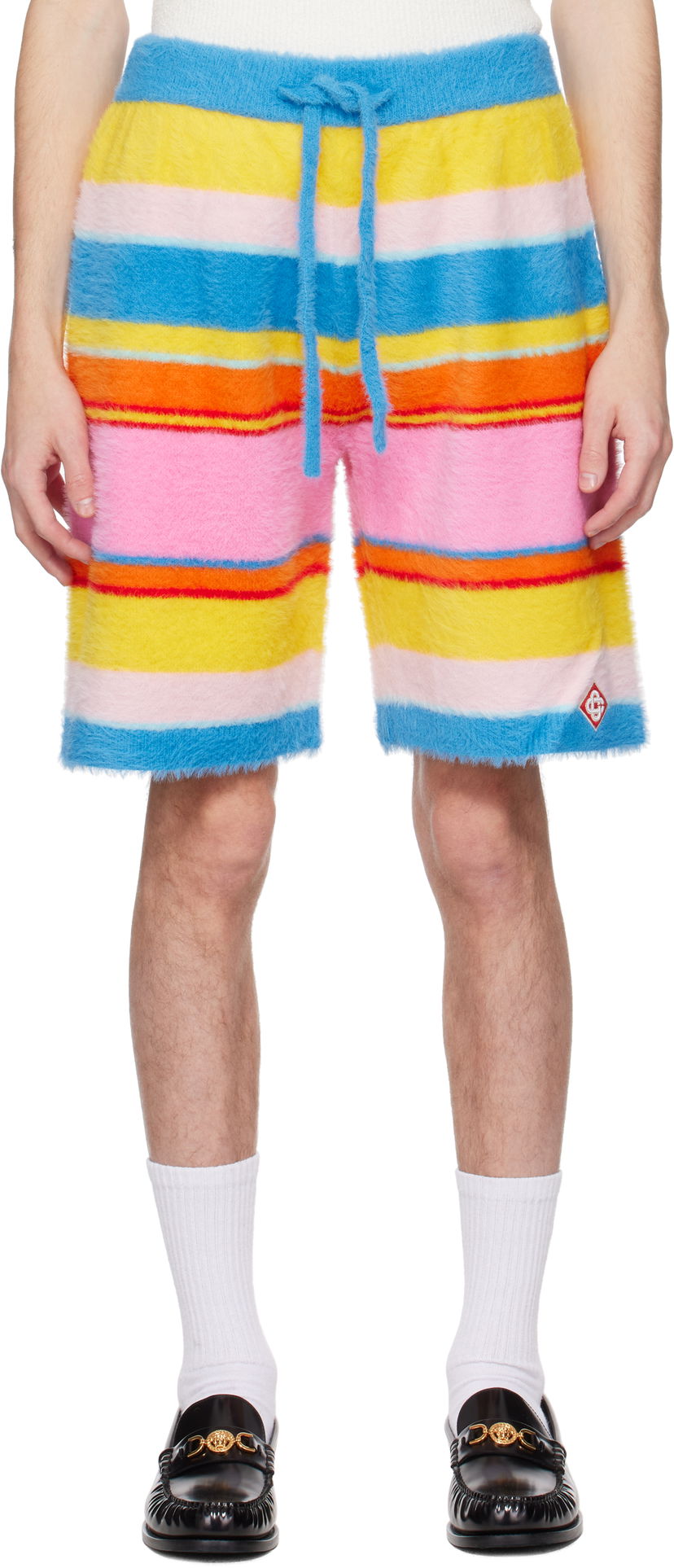 Шорти Casablanca Casablanca Fluffy Stripe Oversized Shorts Різнокольоровий | MS25-KW-905-01