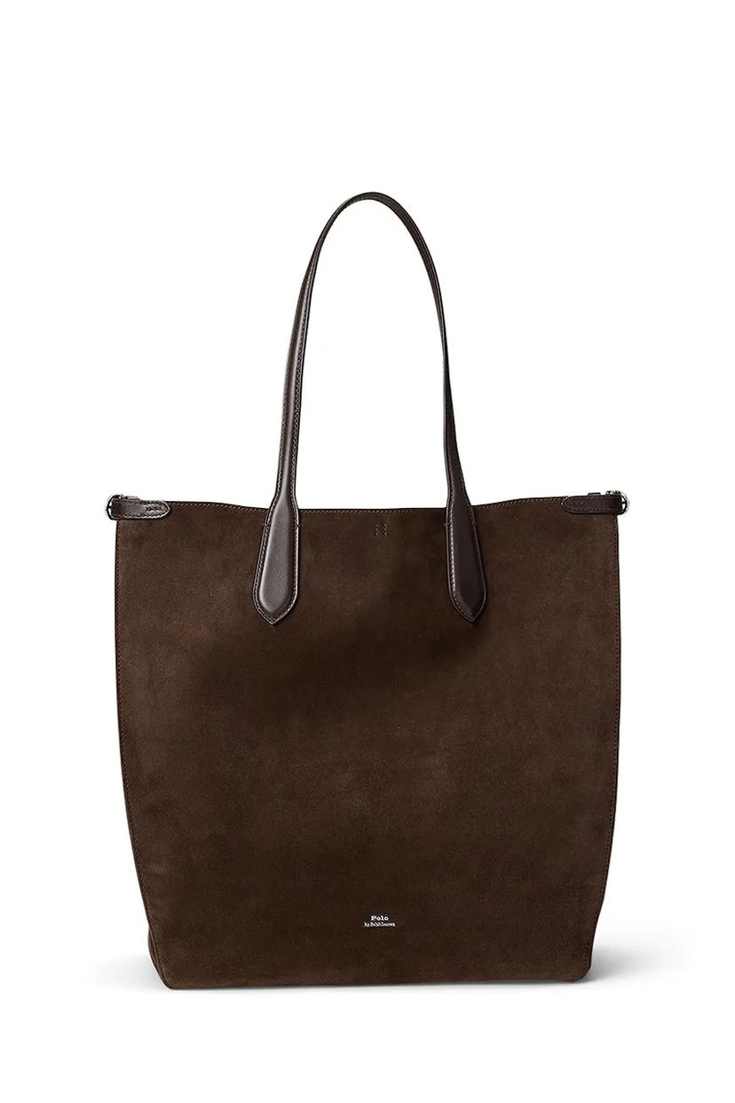сумка-тоут Polo by Ralph Lauren Suede Tote Bag Коричневий | 428968152
