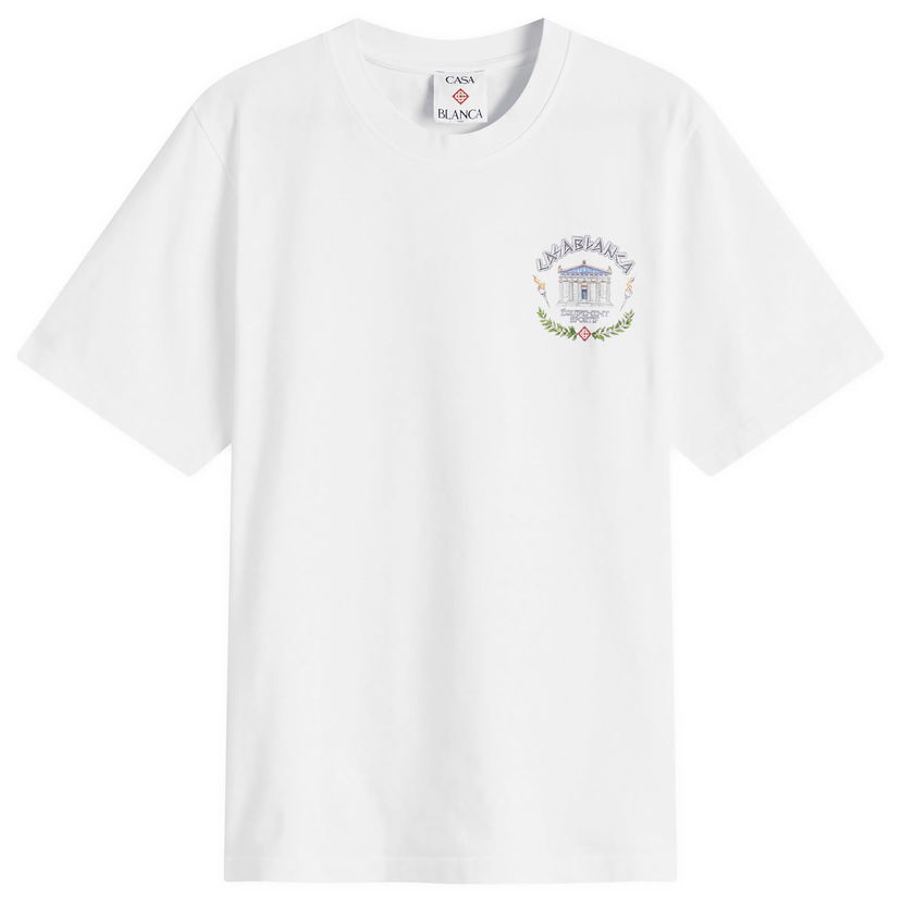 Футболка Casablanca Le Temple Du Sport Graphic T-Shirt білий | MPS25-JTS-001-08