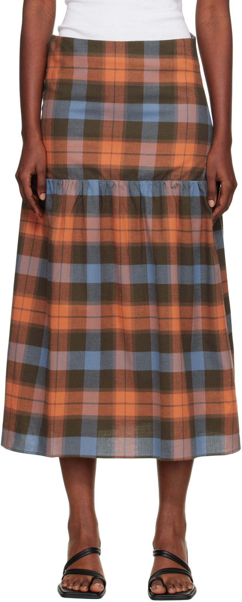 Спідниця Baserange Baserange Garlin Plaid Maxi Skirt Різнокольоровий | SSGA-OC-AU25