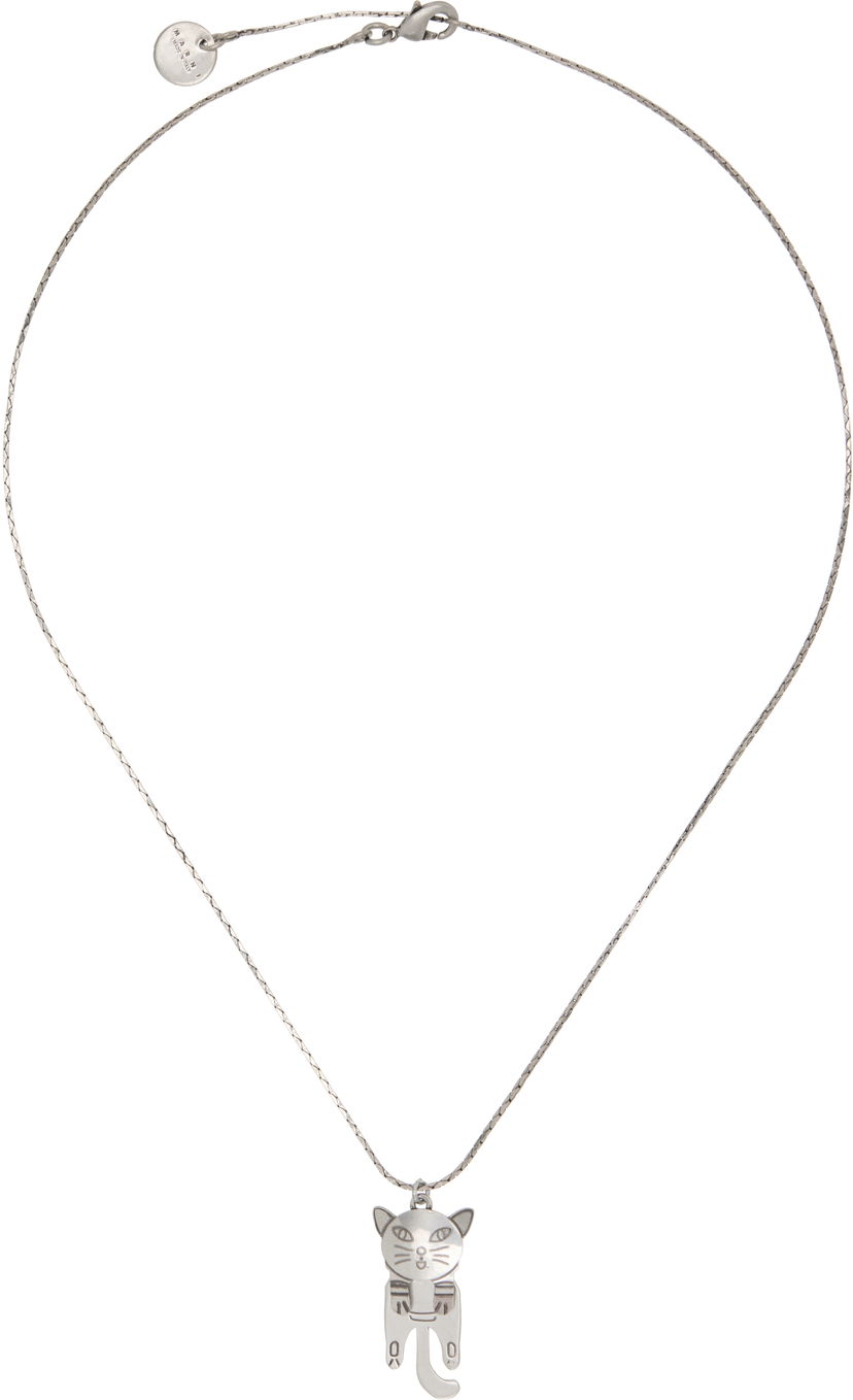 Кольє Marni Marni Cat Pendant Necklace Металік | COMV0508A0 M2000