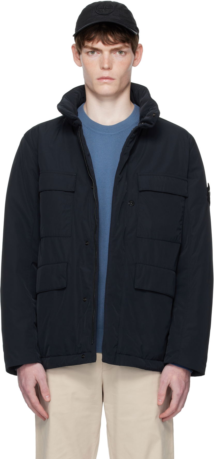 Куртка Stone Island Micro Twill Jacket темно-синій | K2S15 4100049 S0026