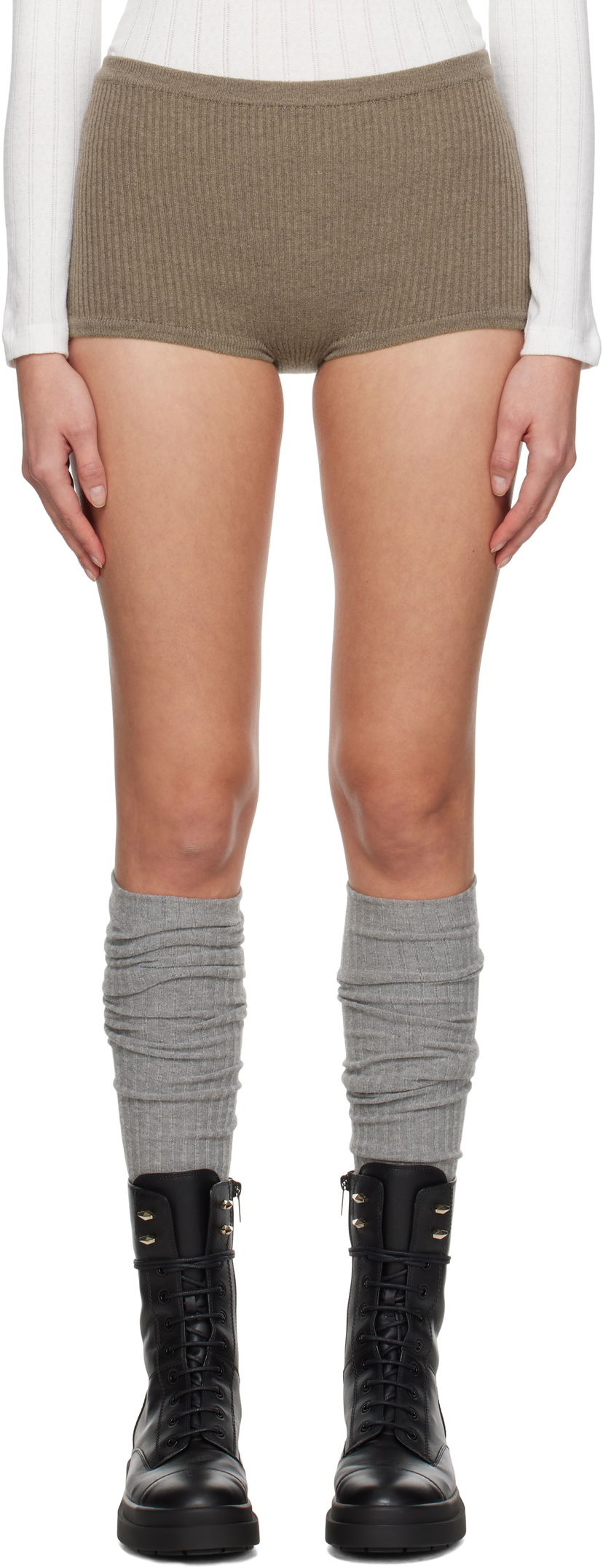 Трусики Max Mara Weekend Max Mara Ersilia Knit Shorts Коричневий | 2425336013600