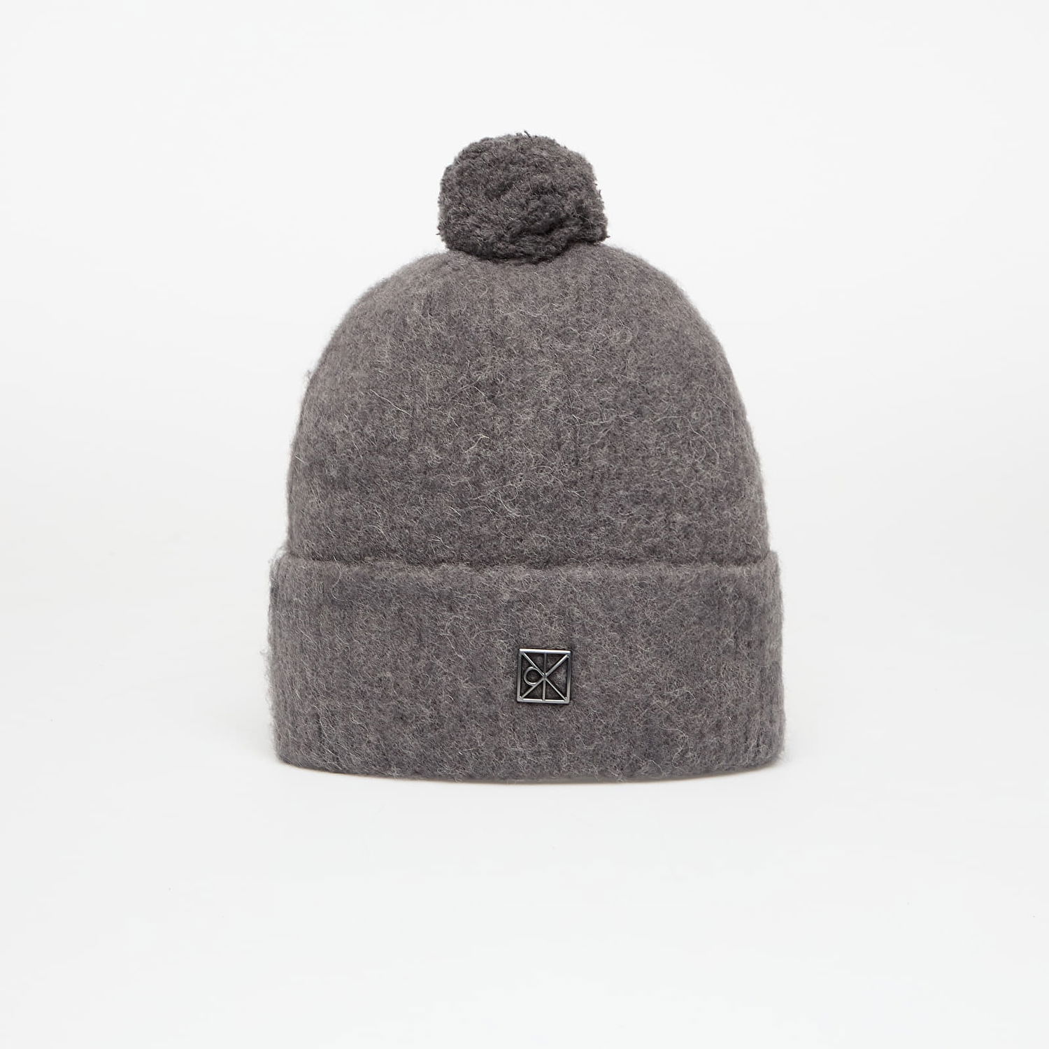 Шапка CALVIN KLEIN Calvin Klein Emblem Brushed Pom-pom Beanie Universal Сірий | LV04D8067G N3Z, 0