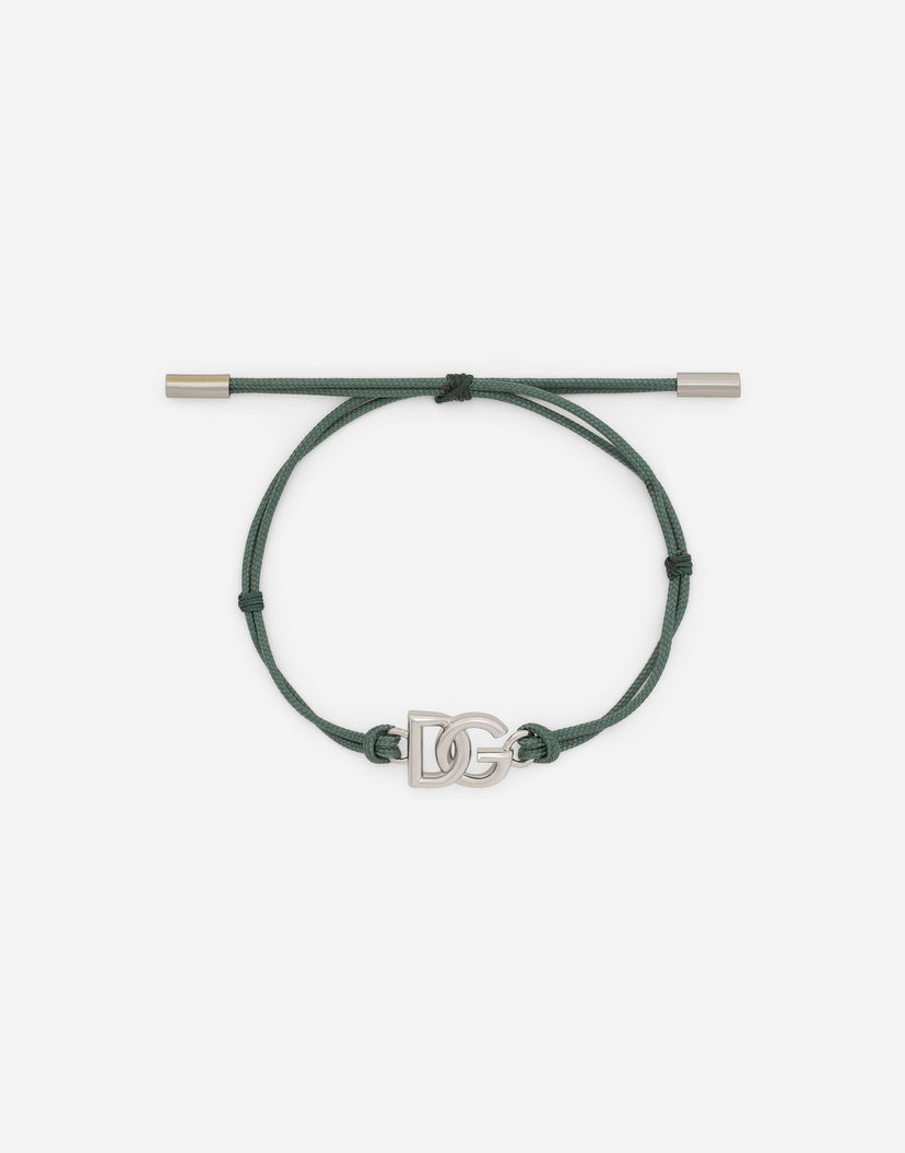 Браслет Dolce & Gabbana Cord Bracelet With Logo Зелений | WBP5L1W1111V0153