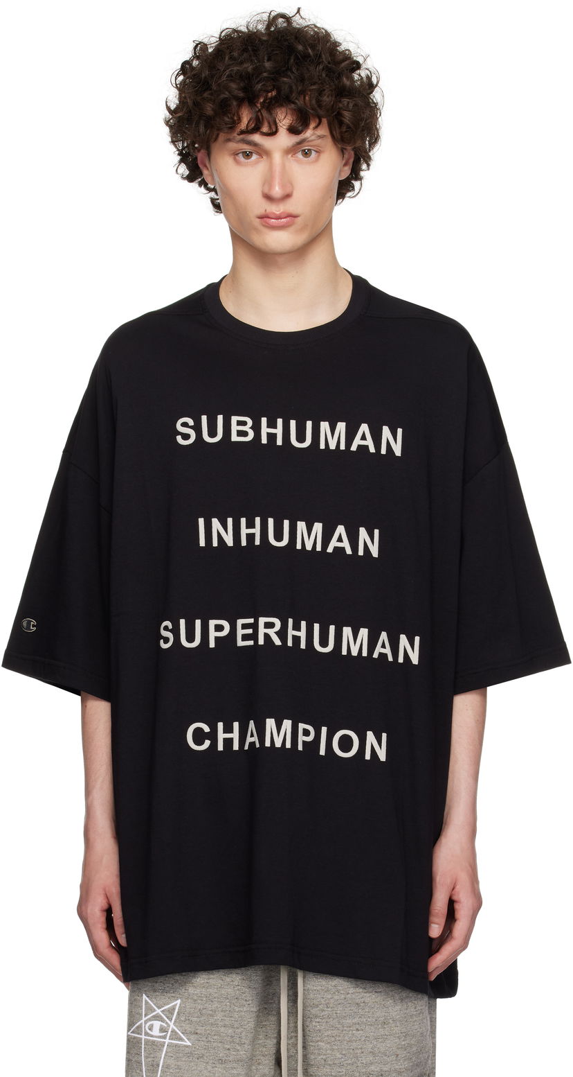Футболка Rick Owens Rick Owens Champion Edition Tommy T-Shirt чорний | CM01E1675 CHJG JERSEY