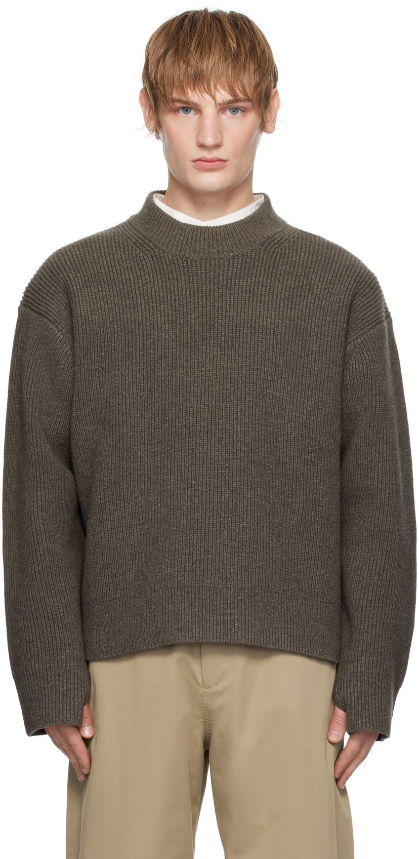 Cветр Studio Nicholson Studio Nicholson Voe Knit Sweater Коричневий | VOE SNM - 1292