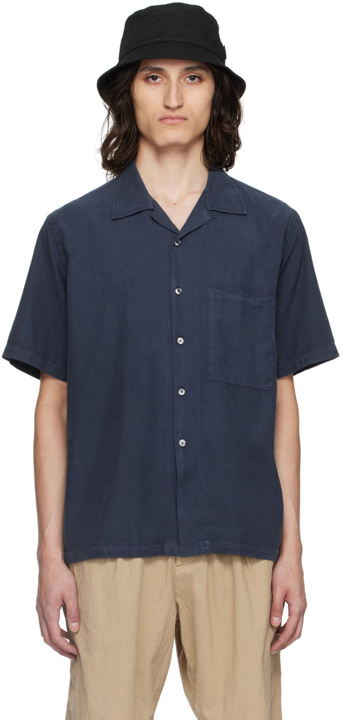 Сорочка Universal Works Universal Works Camp II Shirt темно-синій | 30269