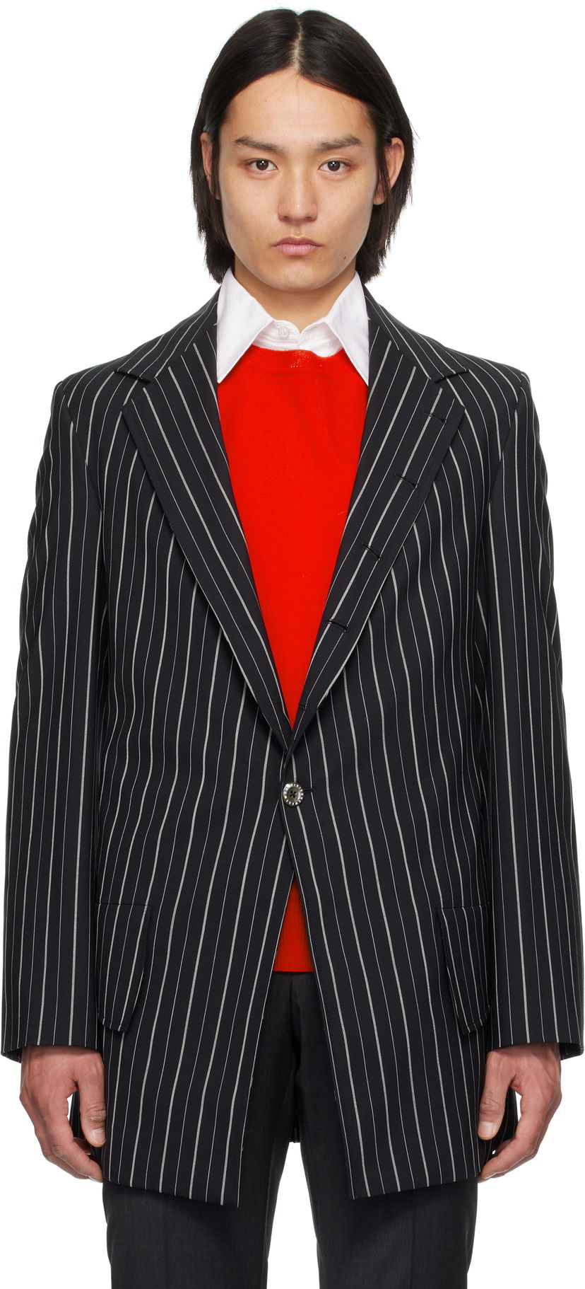 Куртка Vivienne Westwood Vivienne Westwood Pinstripe DL Blazer чорний | 2301001Y-W0123-