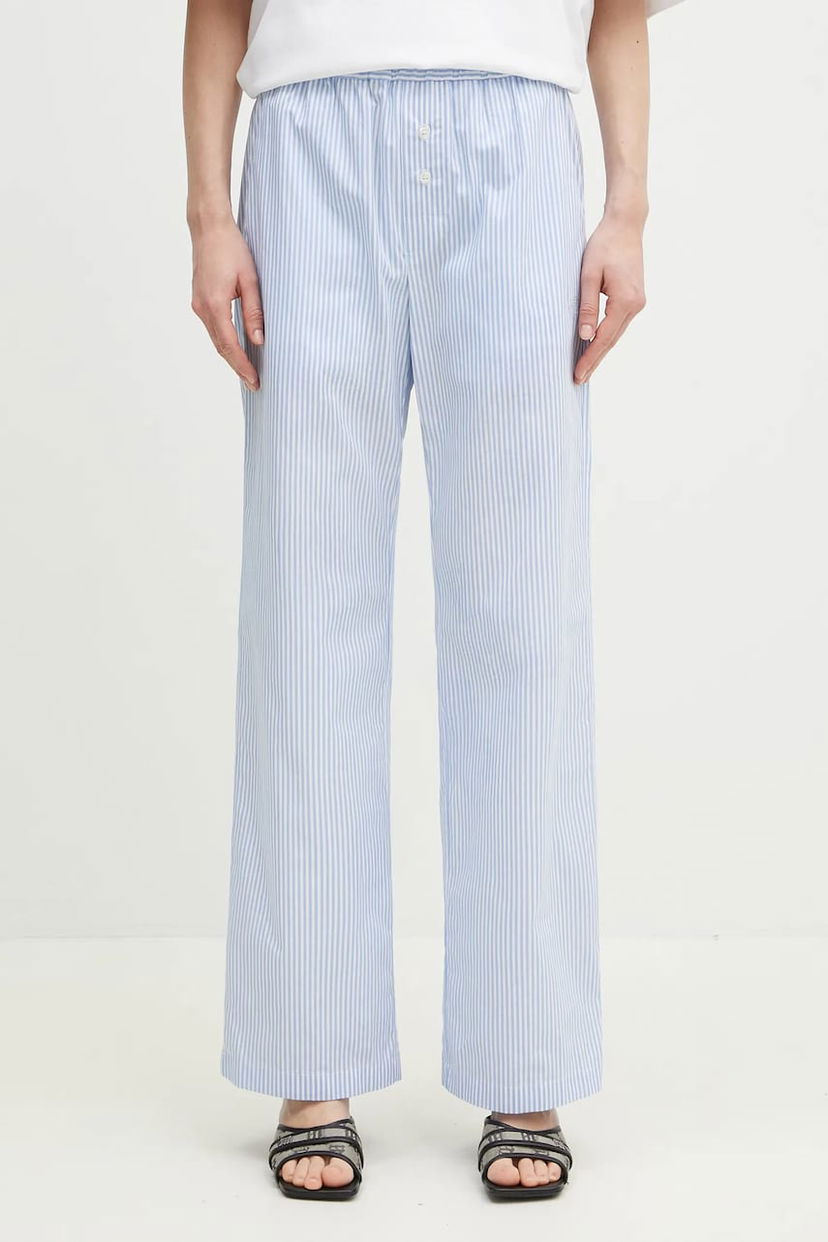 піжами Fiorucci Fiorucci Striped Logo High Waist Wide Leg Pants Синій | U02SPBPA299CO01BL02
