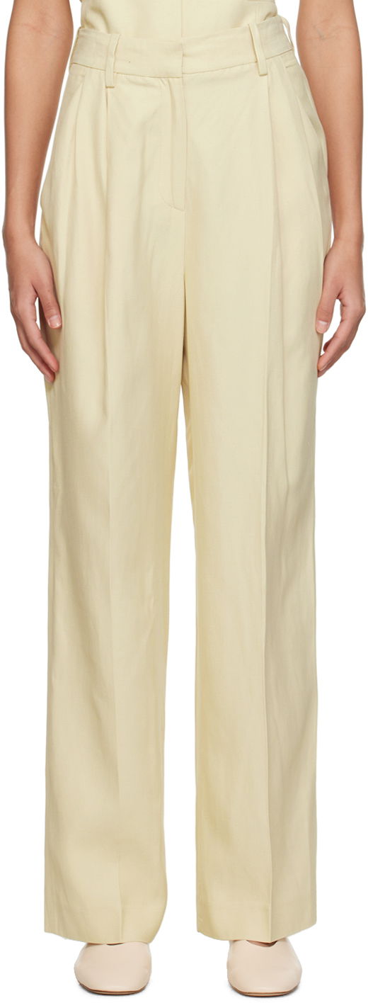 Штани Loulou de Saison Loulou de Saison Cadar Pleated Trousers Жовтий | CADAR