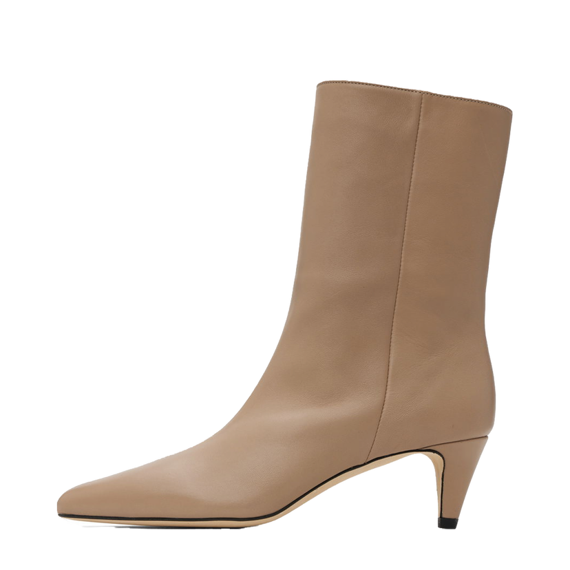 Кросівки та взуття BY FAR Lysander Leather Ankle Boots бежевий | MWFBO068LL028BG017PL