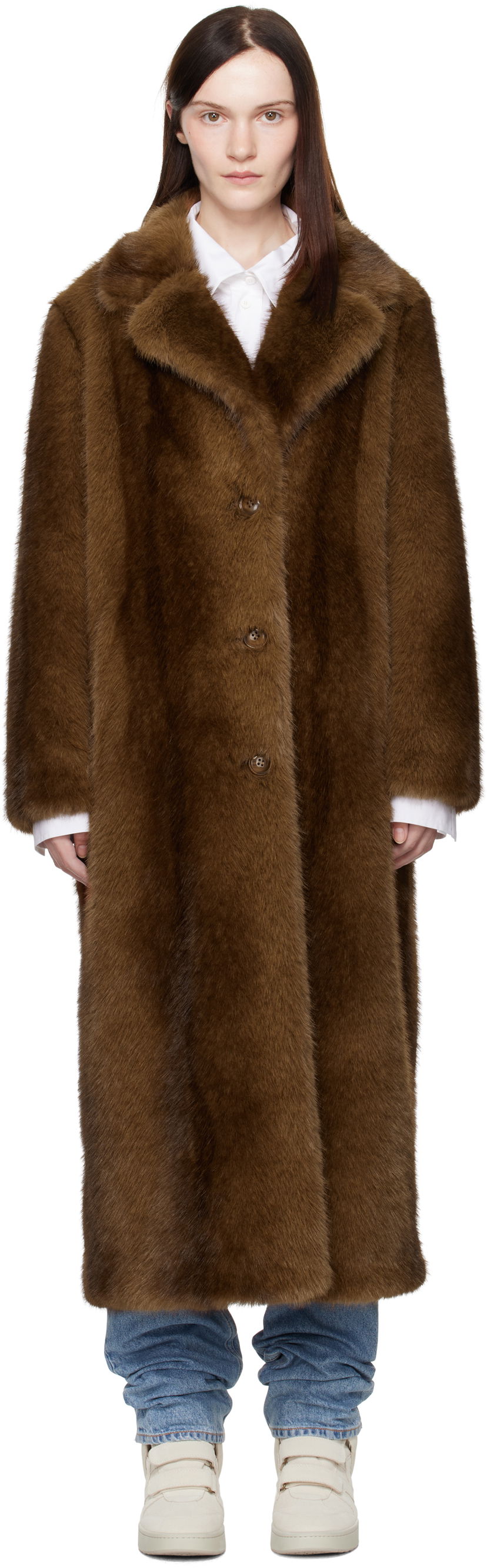 Пальто STAND STUDIO Nora Faux-Fur Coat Коричневий | 66410-9019