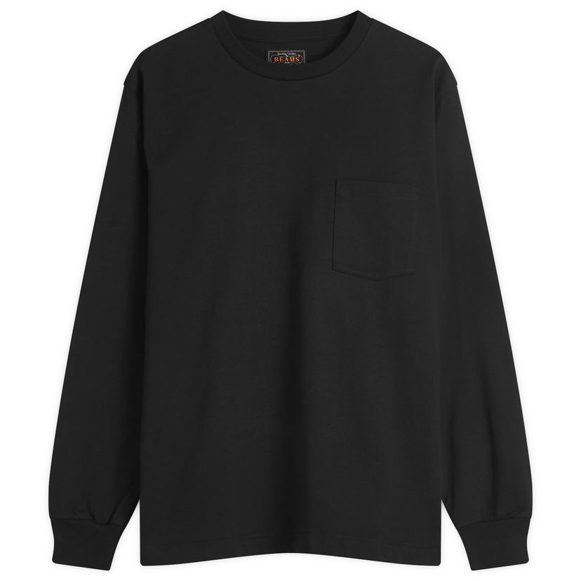 Футболка BEAMS Beams Plus Long Sleeve Pocket Tee чорний | 3814-0066-156-19