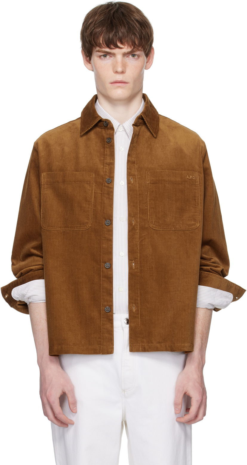 Сорочка A.P.C. A.P.C. Leon Corduroy Overshirt Коричневий | COHHO-H32019