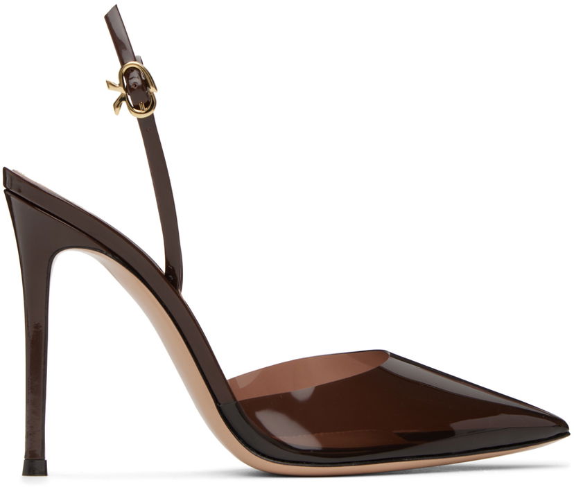 Аксесуари Gianvito Rossi Gianvito Rossi Ribbon D'Orsay Slingback Pumps Коричневий | G95359.15RIC.PXV