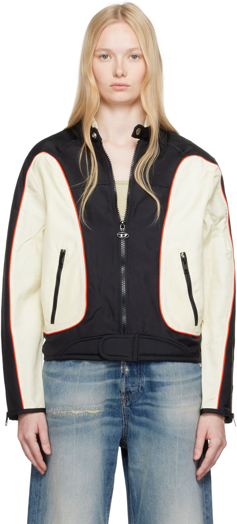 Куртка бомбер Diesel Diesel J-Blink Panelled Jacket білий | A17369 0PDAI