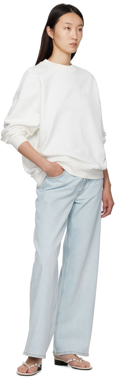 Світшоти Anine Bing ANINE BING Miles Framed Monogram Sweatshirt білий | A-08-11205-OFW1, 3