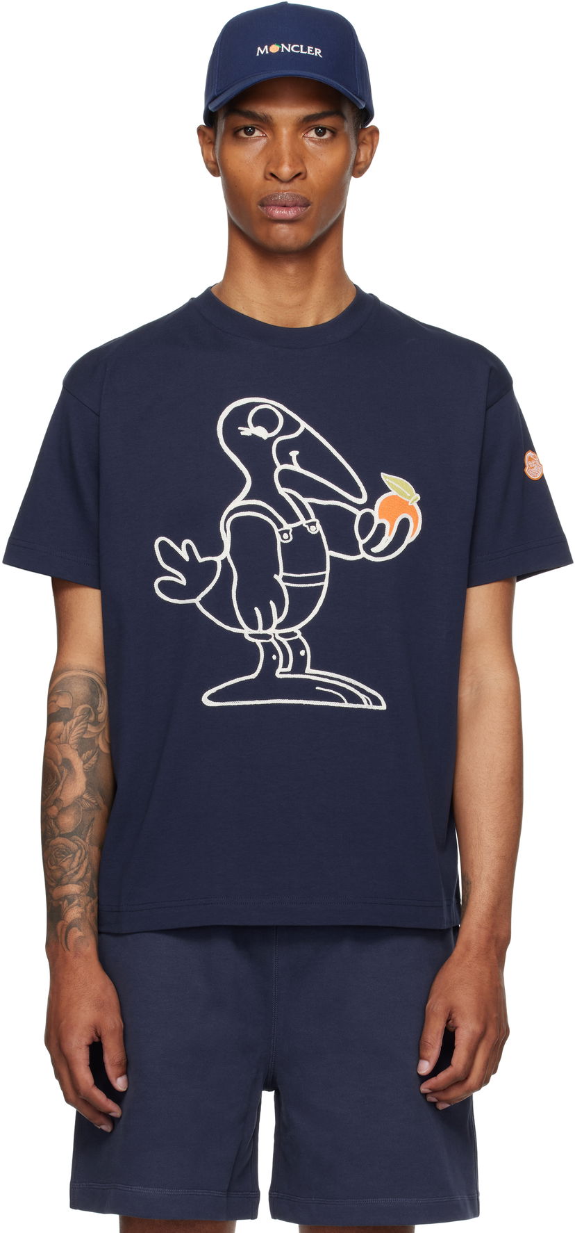 Футболка Moncler Moncler Genius x Gilga Farm Short Sleeve T-Shirt темно-синій | K24028C0000489AZ9
