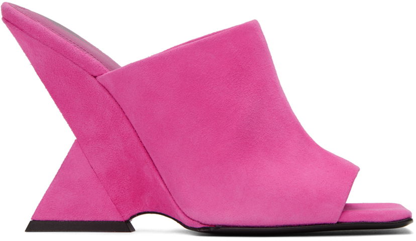 Аксесуари The Attico Attico Cheope Heeled Suede Sandals Рожевий | 231WS634 L007